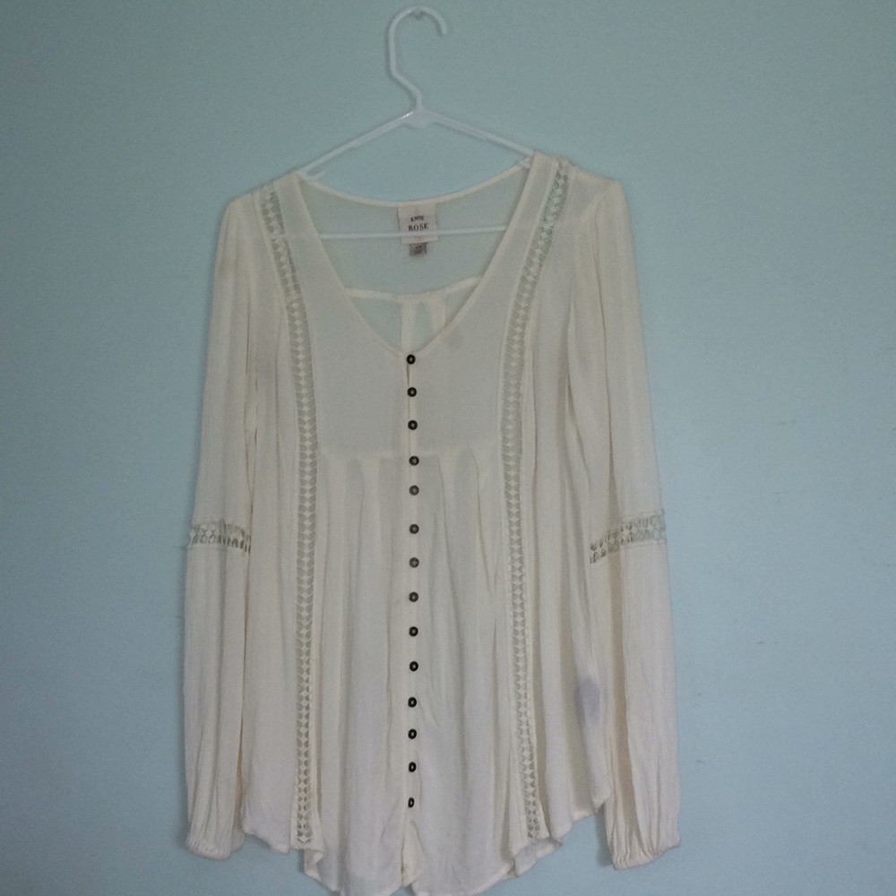 a white long sleeve